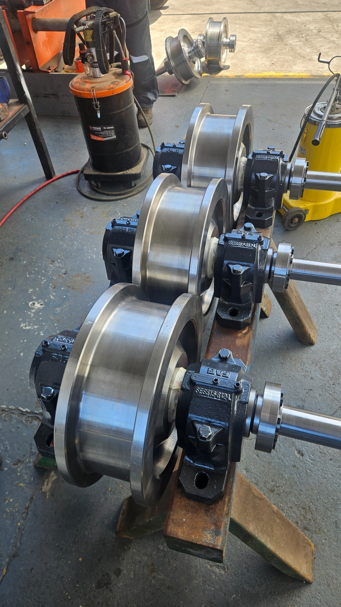 Componente industrial fabricado y recuperado